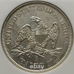 1861-o Liberté Assise Demi-dollar Confederate W-13 Ss République Épave (b) Unc