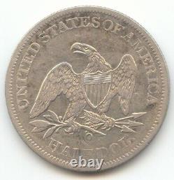 1861-o Seated Liberty Demi-dollar, Xf-au Détails, W-04, Louisiane Numéro