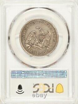 1861-o Seated Liberty Half Dollar W-01 Rare Union Numéro Pcgs Vf30! #btz5