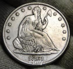 1861s Seated Liberty Demi-dollar