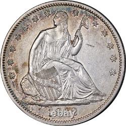 1862-P Demi-Dollar Assis Belle AU Belle Attrait des Yeux Frappe Forte