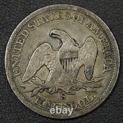 1862 S Siège Liberty Argent Demi-dollar