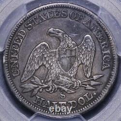 1862-s Assis Liberty Demi-dollar Pcgs Xf40 Livraison Gratuite 5-rntx