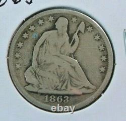 1863 - Liberté Assise Demi-dollar