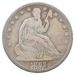 1863-S Demi-dollar à l'effigie de la Liberté assise 7094