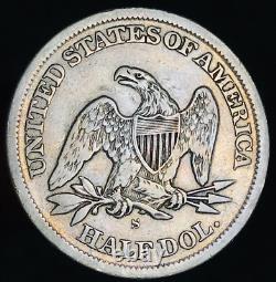1863 S Demi-dollar assis Liberté 50C DATE DE LA GUERRE CIVILE Pièce d'argent américaine CC20785