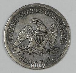 1863-s Liberty Seated Demi-dollar Fine/very Fine Argent 50c