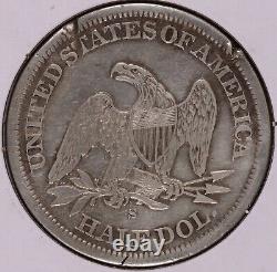 1863-s Siège Liberty Argent Demi-dollar