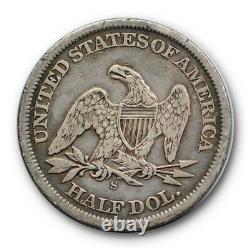 1864 S 50c Seated Liberty Demi-dollar Très Fin À Extra Fine Original #8815