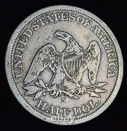 1864 S Sièged Liberty Half Dollar 50c CIVIL War Date 90% Argent Us Pièce Cc16404