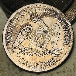 1864 Seated Liberty Half Dollar 50c CIVIL War Date Good Silver Us Coin Cc12903