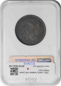 1865 Liberty Assis Argent Demi-dollar Pr63 Ngc