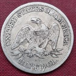 1865 S Demi-Dollar à l'effigie de la Liberté assise, meilleure qualité XF Détails #60191.