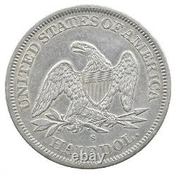 1865-S Demi-dollar Liberté assise 3395