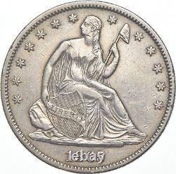 1865 Seated Liberty Demi-dollar 7898