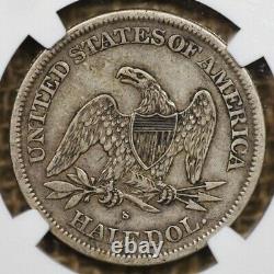 1865-s 50c Ngc Xf45 Liberty Assis Demi-dollar, Date Difficile, Surfaces D’origine