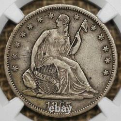 1865-s 50c Ngc Xf45 Liberty Assis Demi-dollar, Date Difficile, Surfaces D’origine