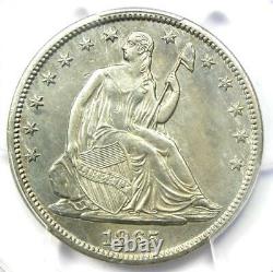 1865-s Seated Liberty Half Dollar 50c Certifié Pcgs Au Détails Rare Date