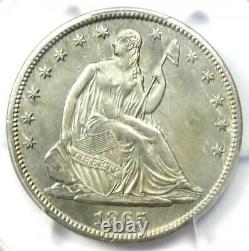 1865-s Seated Liberty Half Dollar 50c Certifié Pcgs Au Détails Rare Date