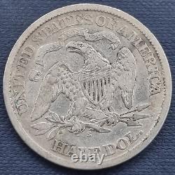 1866 S Demi-dollar à l'effigie de la Liberté assise, 50c de meilleure qualité VF + #54323