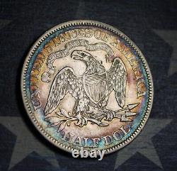 1866 Seated Liberty Argent Demi Dollar Pièce Collector Livraison Gratuite