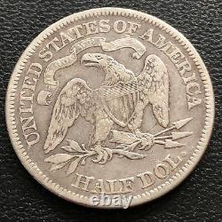 1866 Seated Liberty Demi-dollar 50c Haute Qualité Vf Xf #16743