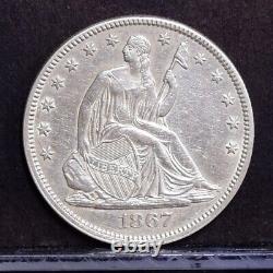 1867 Liberty Assise Demi-dollar Ch Au Détails (#37980)
