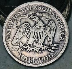 1867 S Sièged Liberty Half Dollar 50c Après La Guerre Civile Good Silver Us Coin Cc8718