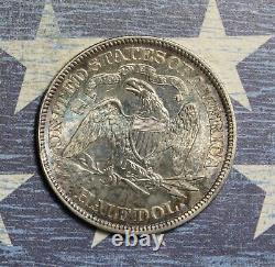 1867 Seated Liberty Argent Demi-dollar Pièce Collector Livraison Gratuite