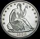 1868 Proof Seated Liberty Demi-dollar Argent - Gem Proof Détails - #l238