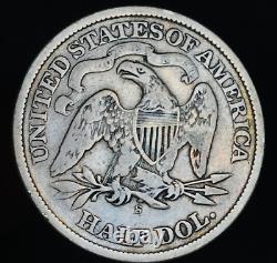 1868 S Demi-dollar assis Liberty 50C Non classé 90% Argent Pièce de monnaie des États-Unis CC19926