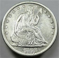 1868-s Silver Seated Liberty 50c Demi-dollar Us Pièce Article #25075