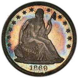 1869 Proof Seated Liberty Half Dollar Pcgs Pr-63, Cac, Ex E. Horatio Morgan Col