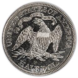 1870 50C Demi-dollar assis de la Liberté PCGS Détails AU Nettoyé de manière agressive