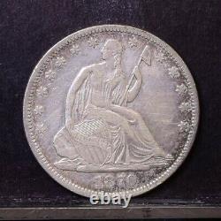 1870 Liberty Assise Half Dollar Xf Détails (#40941)
