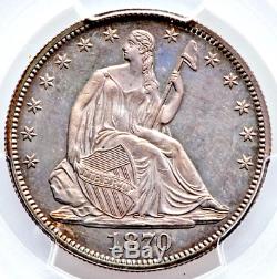 1870 Pcgs Pr64 Seulement 26 Finer Incl. Camées Rare Dans Proof Demi-dollar Assis 50c