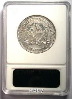 1870 Proof Demi-liberté Assis Dollar 50c Anacs Pr60 Détail (pf60) Rare Coin