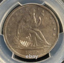 1870 S Assis Liberty Demi Dollar Pcgs Ms 62