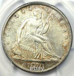 1870 Seated Liberty Half Dollar 50c Certifié Pcgs Au Détails Rare Coin