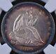 1870 Seated Liberty Half Ngc Ms 63 Gorgeous Silver Centers Beautifully Framed