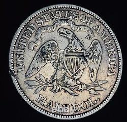 1871 Seated Liberty Half Dollar 50c Ungraded Choice 90% Argent Us Pièce Cc17772