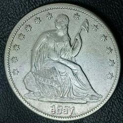 1871 Seated Liberty Half Dollar In Xf++/ Au État Rare Date Dans Toutes Les Classes