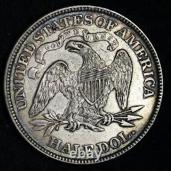 1871 Siège Liberty Argent Demi-dollar Choice Au Livraison Gratuite E186 Qcem