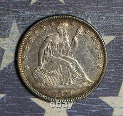 1871 Siège Liberty Argent Demi-dollar Pièce Collector Livraison Gratuite
