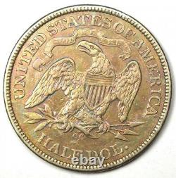 1871-cc Sièged Liberty Half Dollar 50c Carson City Coin Xf Détails (ef)