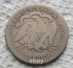 1872-CC Demi-Dollar en Argent à l'Effigie de la Liberté Assise, Date Clé Rare de la Monnaie de Carson City CC, Bon État