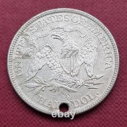 1872 Demi-Dollar Liberté Assise 50c Grade Supérieur XF AU Détails #52584