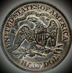 1872 Libre Assise Demi Dollar Pcgs Xf45