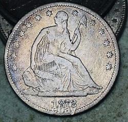 1872 S Seated Liberty Half Dollar 50c Ungraded Choice 90% Argent Us Pièce Cc13794