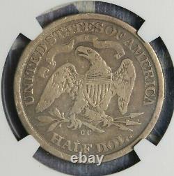 1872-cc Sièges Liberty Argent Demi-dollar Ngc Vg 8 Pièce Collector Livraison Gratuite